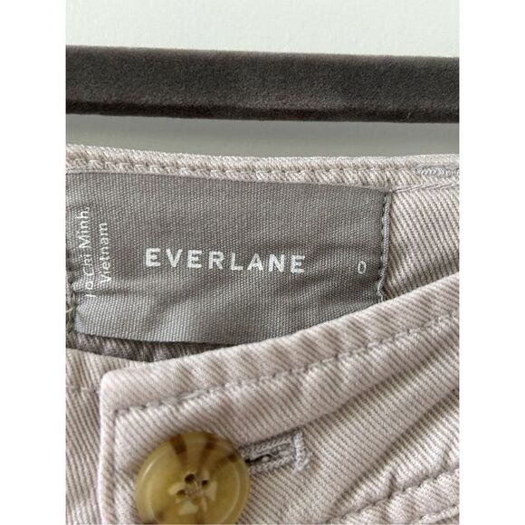 Everlane Beige Mid-Rise Tapered Leg Pants Women’s Size 0 - Picture 6 of 7